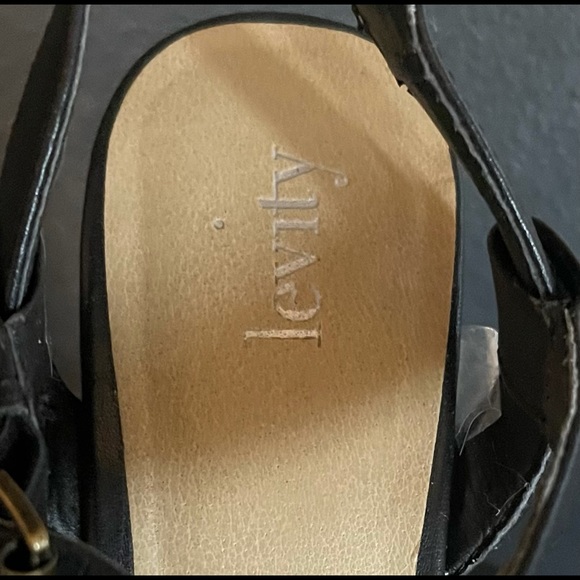 Black Leather & Snakeskin Sandals by LEVITY! CHIC! - Picture 12 of 12